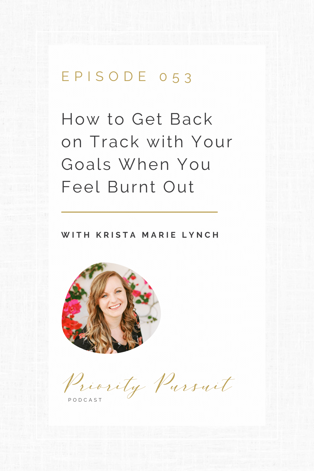 Victoria Rayburn and Krista Marie Lynch discuss how to get back on track with your goals when you feel burnt out