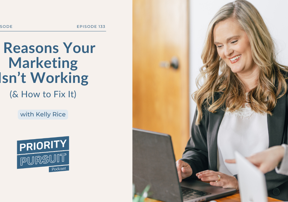 Kelly Rice—CEO and Founder of Treefrog Marketing—breaks down reasons your marketing isn’t working.
