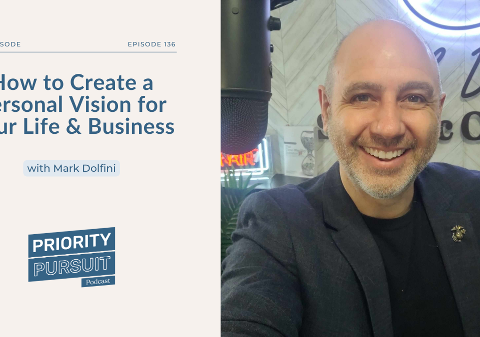 In this episode of “Priority Pursuit,” Mark Dolfini guides us through how to create a personal vision for your life and business.